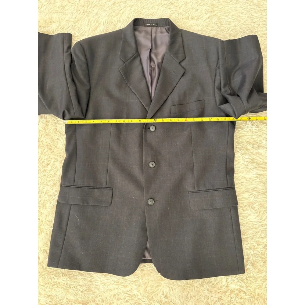 Alfani Mens‎ Suit Set, Jacket & Pants, Gray Plaid Pattern Formal Classic